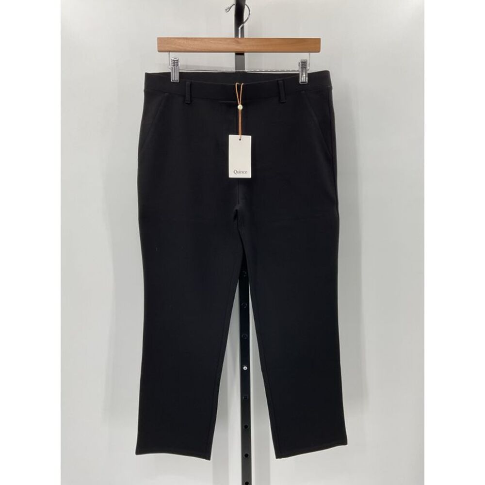 Quince Women's Ultra-stretch Ponte Straight Leg Pants - 26" Black L